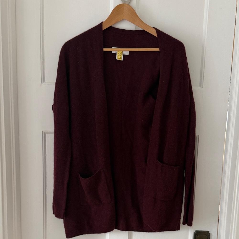 Magaschoni Deep Burgundy Cardigan cashmere